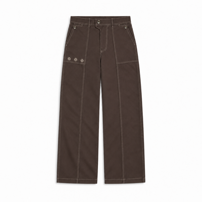 Kara - Pintuck Pant - Dark Brown For Women