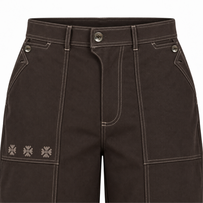 Kara - Pintuck Pant - Dark Brown For Men