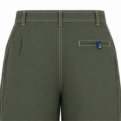 Kara - Pintuck Pant - Olive Green For Women