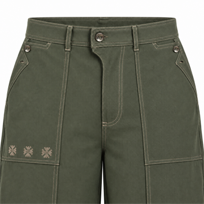 Kara - Pintuck Pant - Olive Green For Men