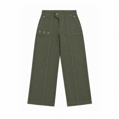 Kara - Pintuck Pant - Olive Green For Men