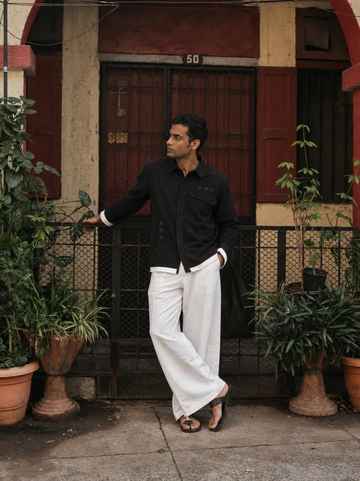 Kara - Deconstructed shirt - Black For Men