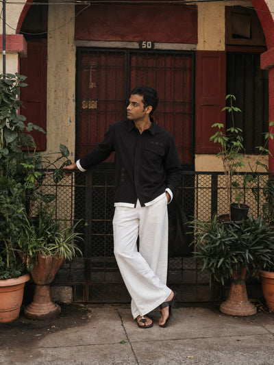 Kara - Deconstructed shirt - Black For Men