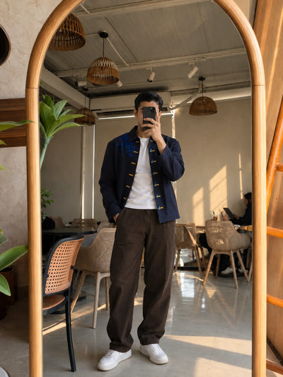 Kara - Toggle Shacket - Navy (Unisex)