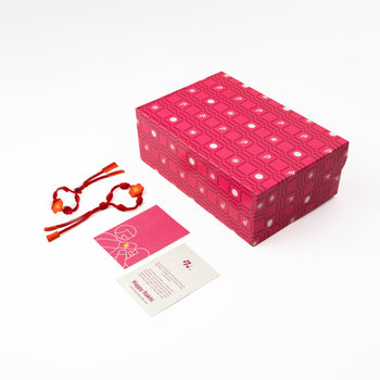 Giftwrapping with Customized Initials Rakhi (Set of 2)
