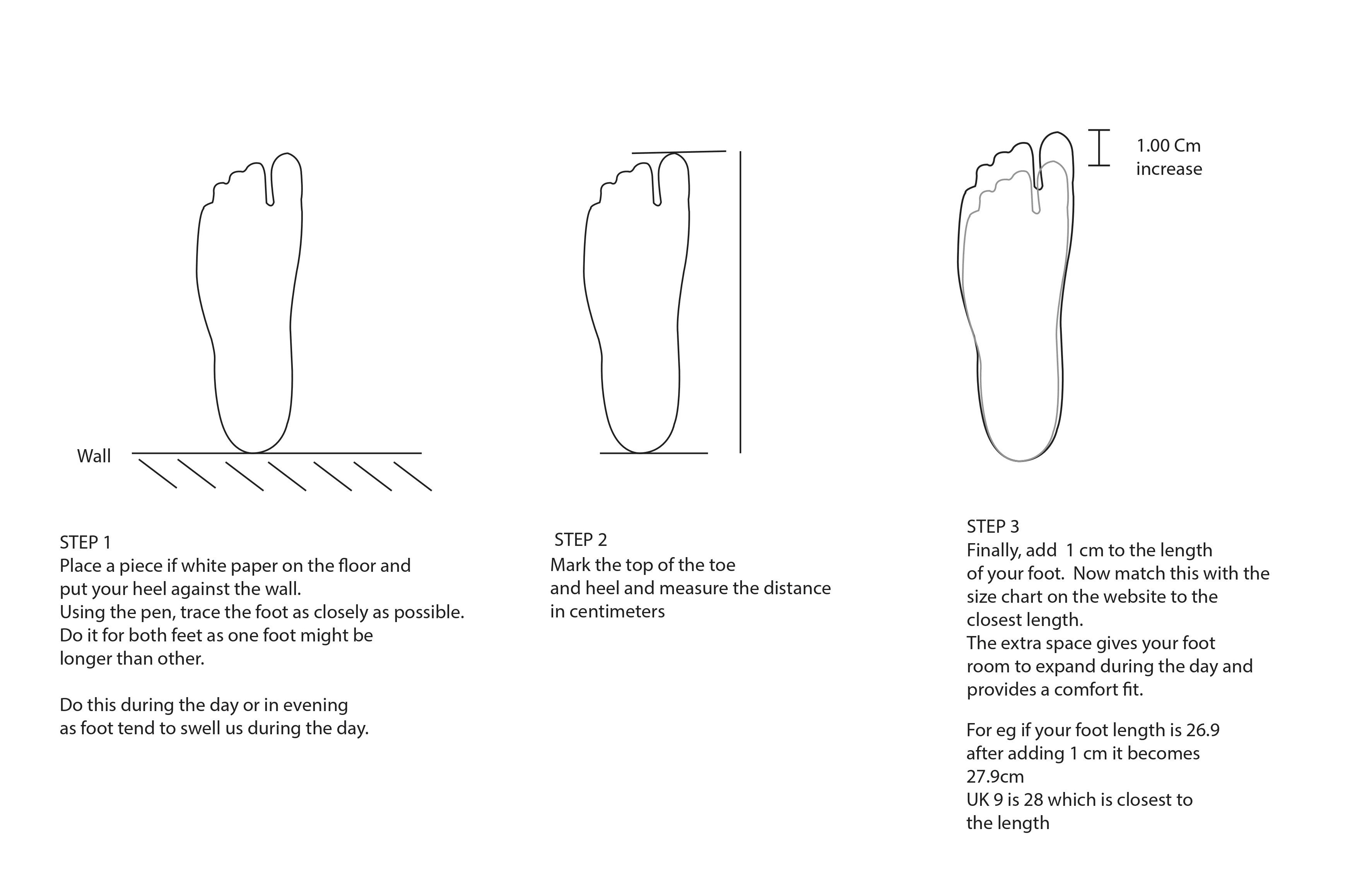 How to measure your foot — 3 step guide